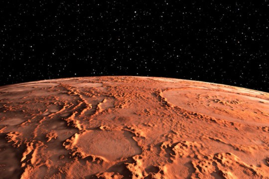 A photo of the planet Mars