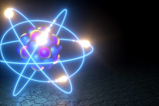Photo of neon atomic structure